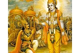 ‘Arjuna’ and ‘Krishna’ in the battle field.