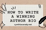 How to Write a Winning Author’s Bio