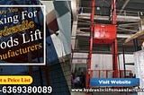 Goods Lift Manufacturers|Thanjavur|Neyveli|Palani|Pudukottai|Tiruvannamalai|Dindigul|Karur