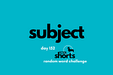 152 Random Word Drabble
