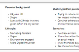 (Define) Challenges, Personas and Scenarios