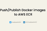 How to publish private and public docker images to AWS ECR
