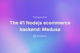 The #1 Nodejs ecommerce backend: Medusa