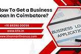 Business Loan In Coimbatore