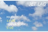 Desfase horario conocido como jet lag