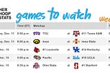 Games to Watch Week 6