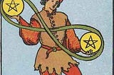 Two of Pentacles — Jupiter in Capricorn
