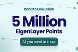 Road to One Billion | 5M EigenLayer Points