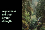 BEAUTY IN QUIETNESS