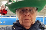 photo of author with elf hat on