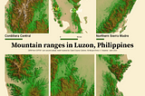 How to create shaded relief maps of mountain ranges in Luzon, Philippines