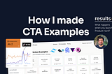 How I made CTA Examples and What happens when you launch on Product Hunt?