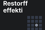 Restorff effekti