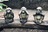 Three monkeys (in the wrong order)