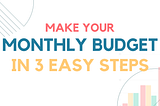 How to Make a Monthly Budget Habit?