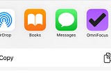 Drop in share function in iOS