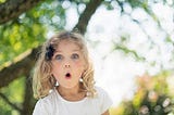 little girl surprised