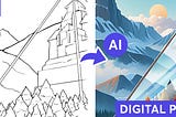 How to turn drawing into digital art using AI