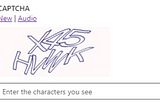 Image of a captcha