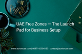 UAE Free Zones — The LaunchPad for Business Setup