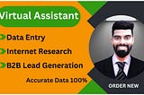 I will do professional virtual assistant data entry b2b lead generation web research