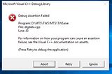 Fix Microsoft C++ Runtime Library Error