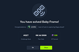 HTB Baby Frame Writeup