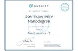 The Nanodegree certificate