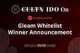 CULTX IDO Whitelist Result Announcement