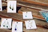 Live Streamed: Making earrings from a riesling bottle in the sun