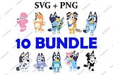 Bluey Dog Bundle Png, 10 Bluey Dog Png, Bluey FriendsPng, Bluey Bingo, Png For Shirts, Png, Clipart png, Digital Download