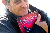 Erotic artist Hm Samarel with his sexual positions art book ‘Sama Sutra’