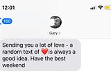 Text Gary V sent me