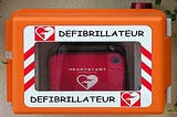 Comic Sans on a defibrillateur showing how werid the font looks when not used correctly.