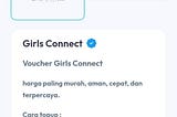 Top Up Girls Connect Murah via Pulsa