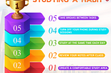 Here are a few tips on how to make studying a habit.