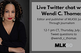 What do you want to ask know about working at MLK50? Join our live Twitter chat.