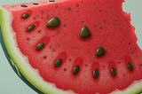 AI-generated image of a watermelon wedge.
