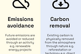 Carbon Avoidance vs. Carbon Removal: Two Paths to the Same Goal?