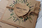 Earthy Elegance: Brown Handmade Wedding Cards from Dreamcards Wedding Invitations