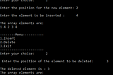 Write a menu driven C++ program to Insert and Delete elements in a single dimension array of…