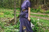 My Kimono Story: I’m making something of Japanese Vintage Kimono Fabric in the Forest in Quebec…