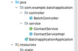 service package and contact service interface and class