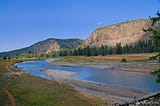 hiking the Boundary trail along the Snake River in Yellowstone NP