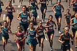 Runners in a race.