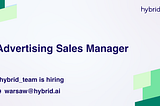 Praca: Advertising Sales Manager