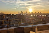 Sunset at Google NYC 14th floor