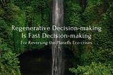 Regenerative Decision-making is Fast Decision-making for Reversing the Planet’s Eco-crises