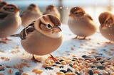 Birds in Snow №138