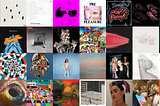 A grid of album covers that came out this year